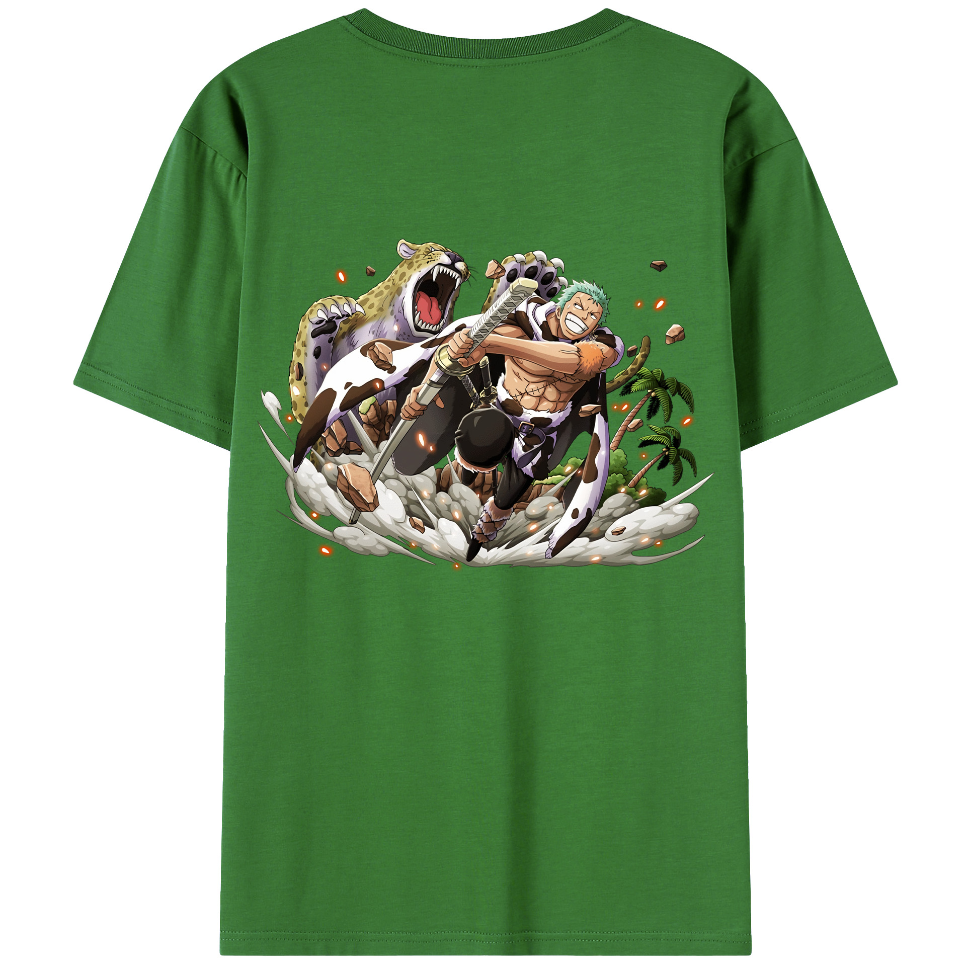 ワンピース ロロノア・ゾロ ONE PIECE Roronoa Zoro レディース半袖Tシャツ(バックプリント)